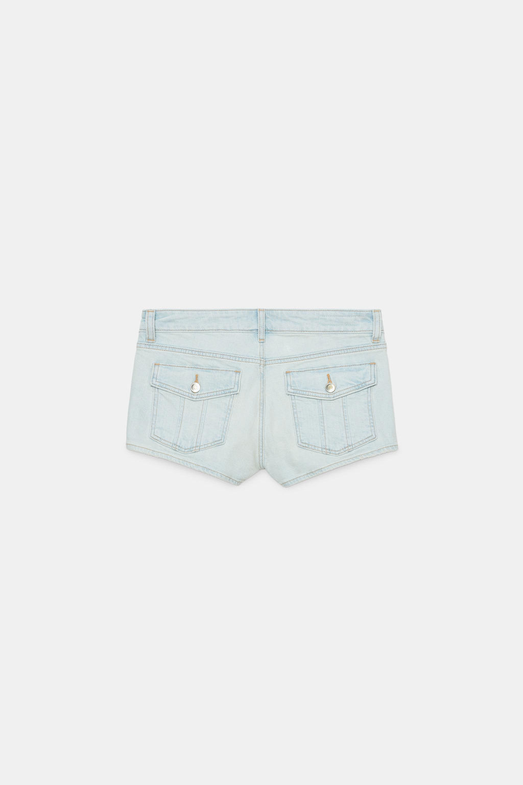TRF MID-WAIST BELT LOOP DENIM BERMUDA SHORTS - Zara фото 30