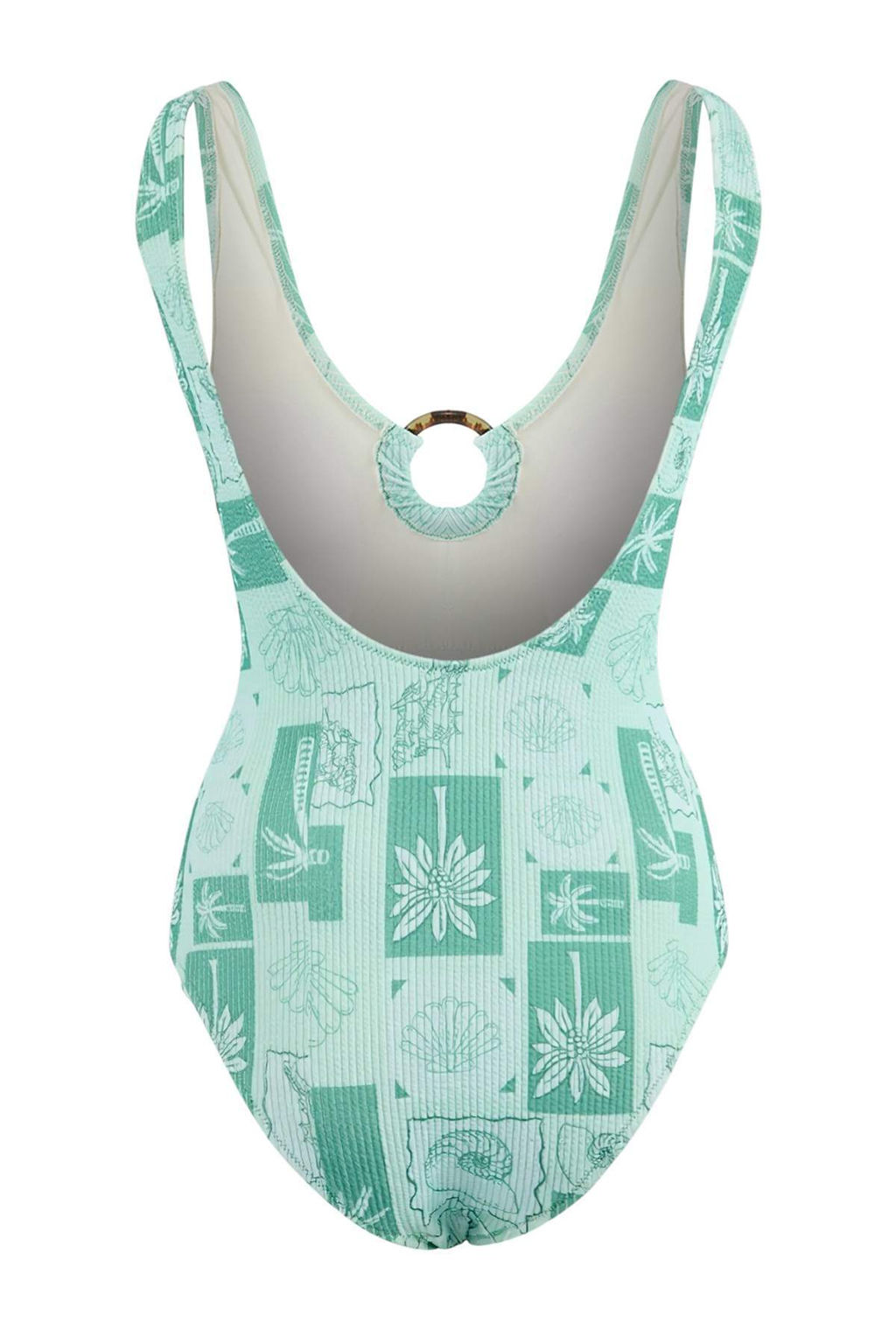 Tropikal Desenli Dokulu U Yaka Kapl? Aksesuarl? Mayo TBESS26MA00033