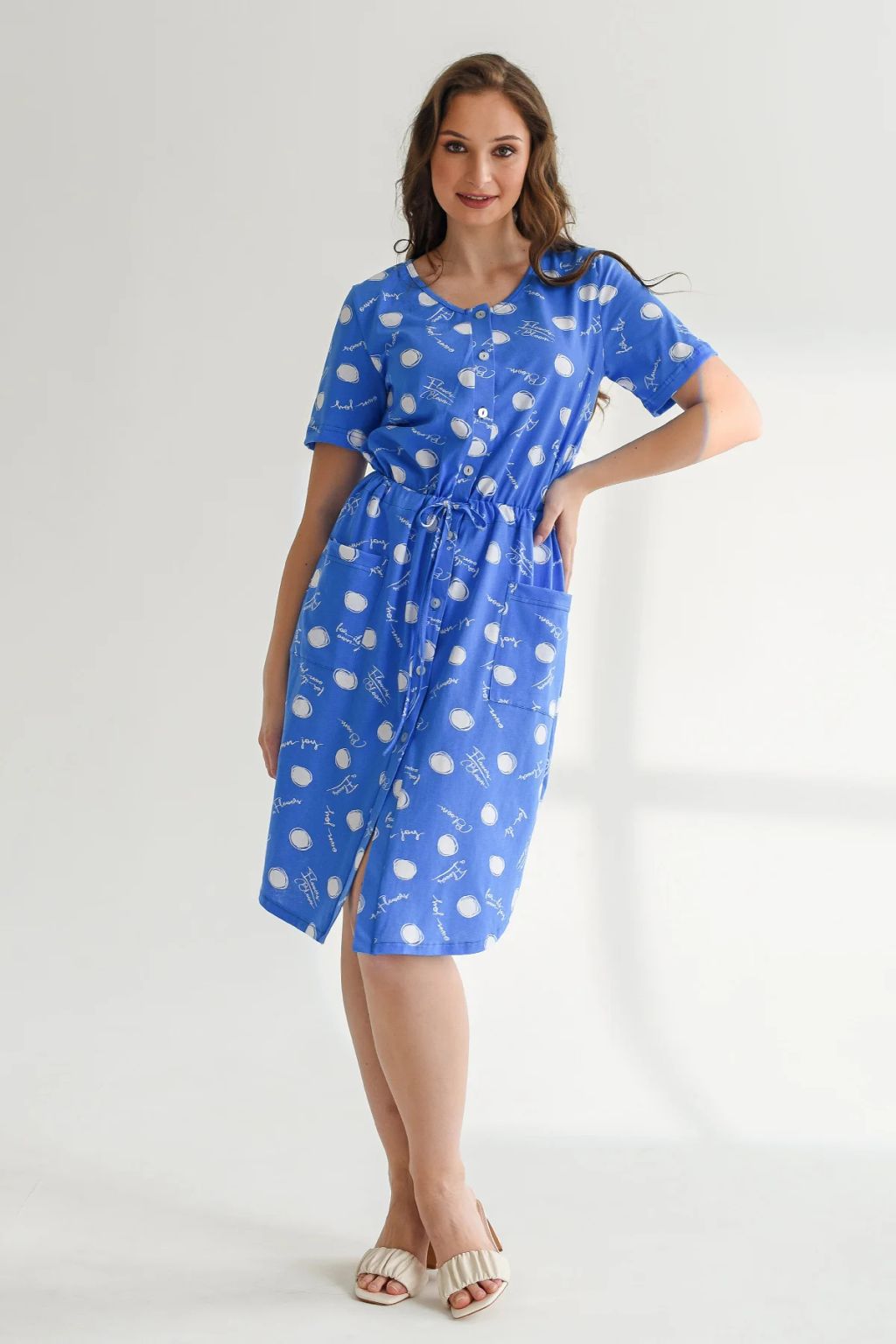 Ликвидация остатков склада! 100% хлопок. Халат  Горох - Оптима фото 3