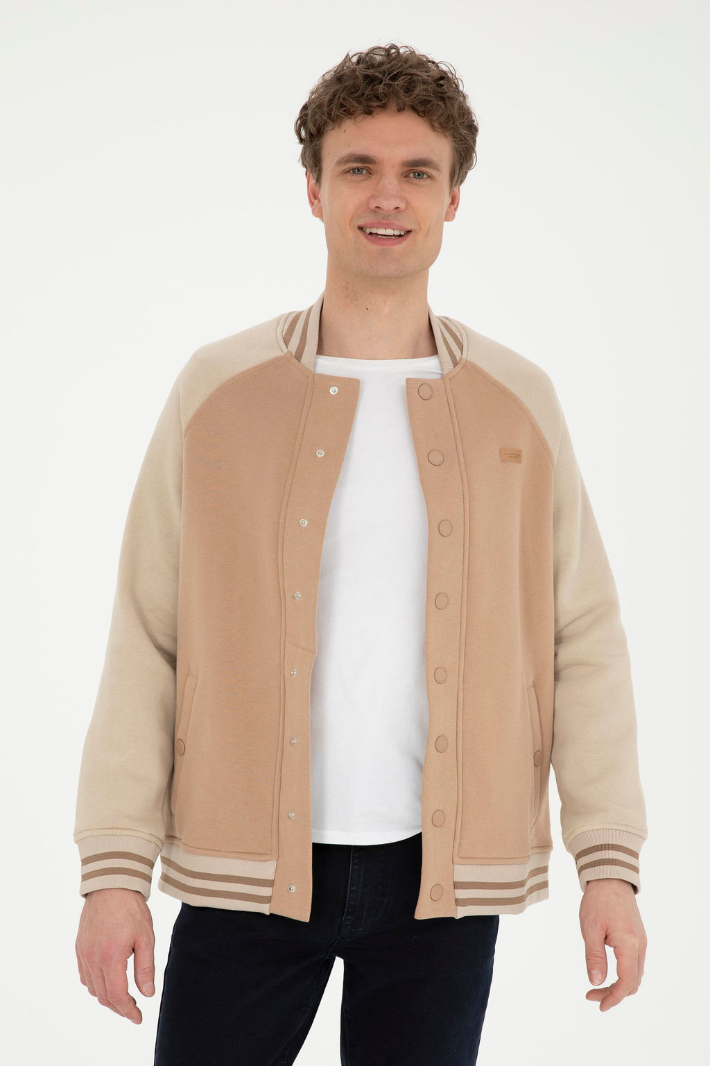 Мужской вязаный кардиган кокосового цвета - U.s. polo assn фото 3