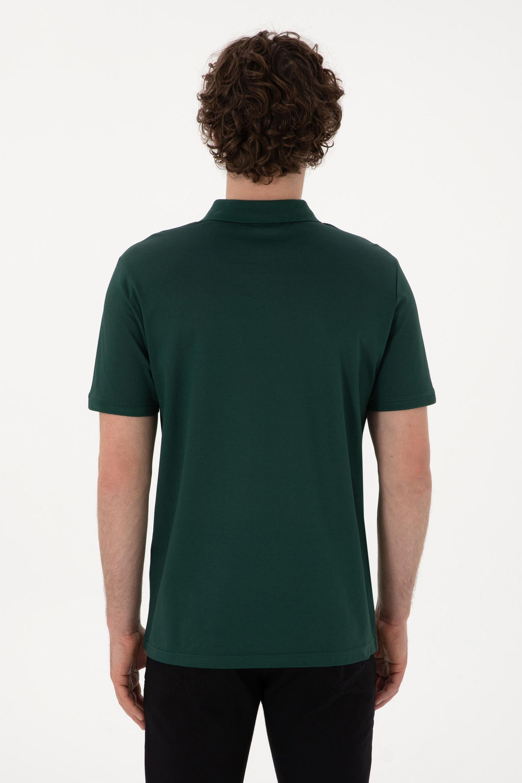 Erkek Regular Fit Polo Yaka Koyu Ye_il Basic Ti__rt Sepette S_rpriz _ndirim - U.s. polo assn фото 5