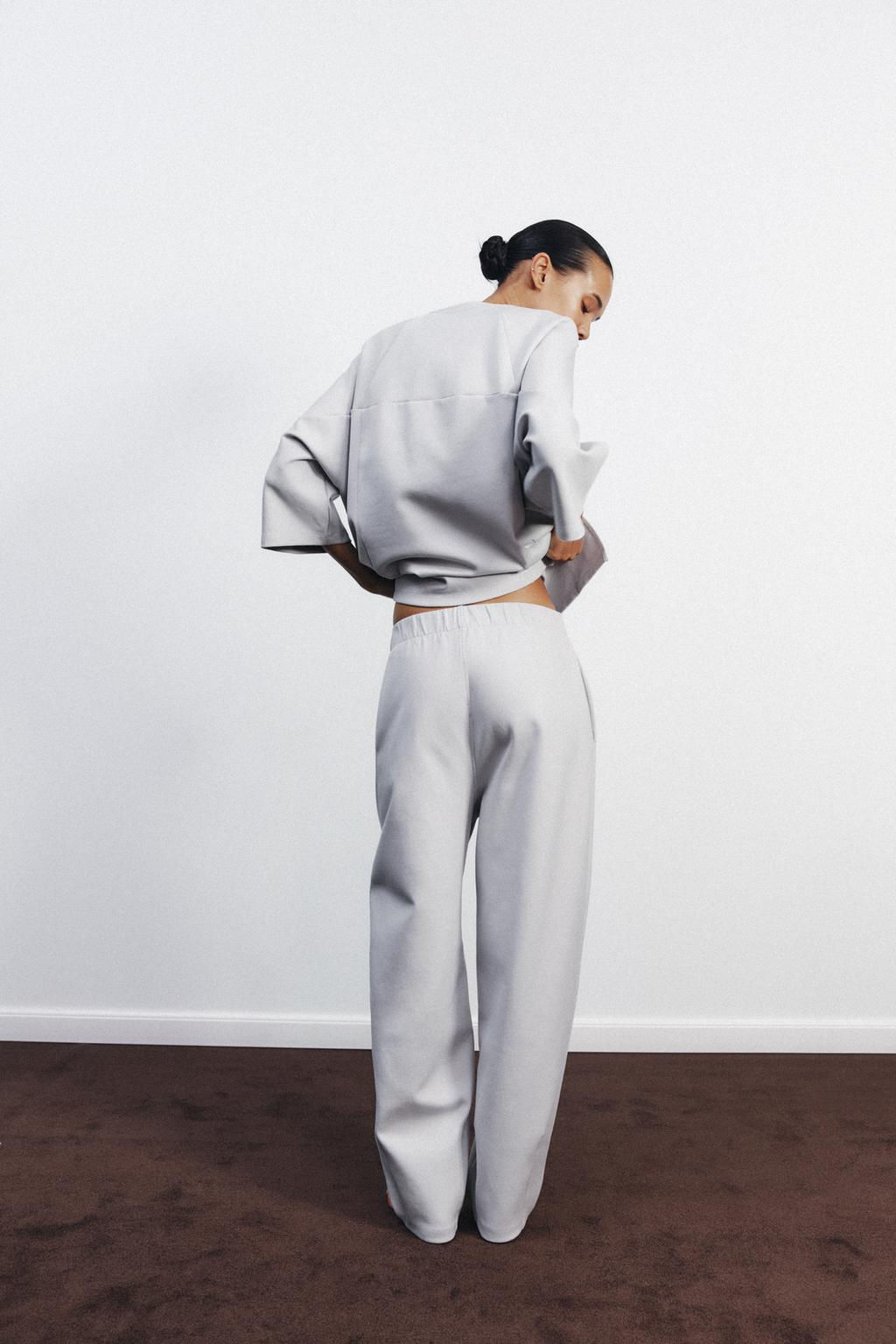INTERLOCK COCOON TROUSERS - Zara фото 12
