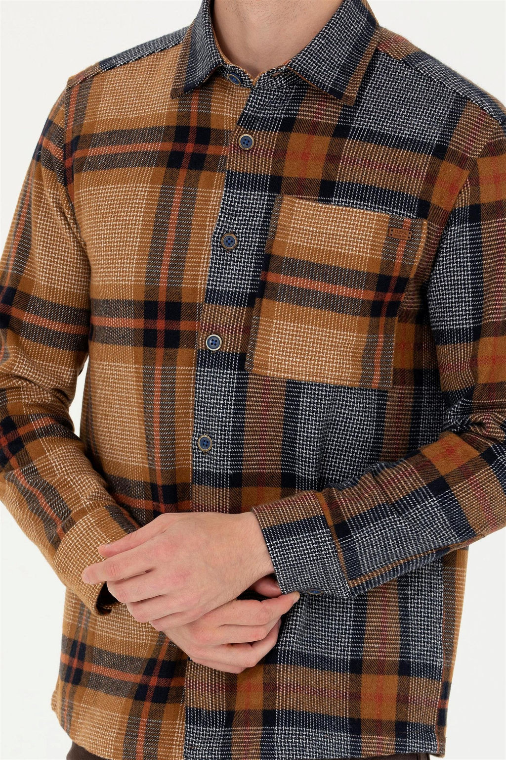 Мужская рубашка Lumberjack светло-коричневого цвета Неожиданная скидка в корзине - U.s. polo assn фото 7