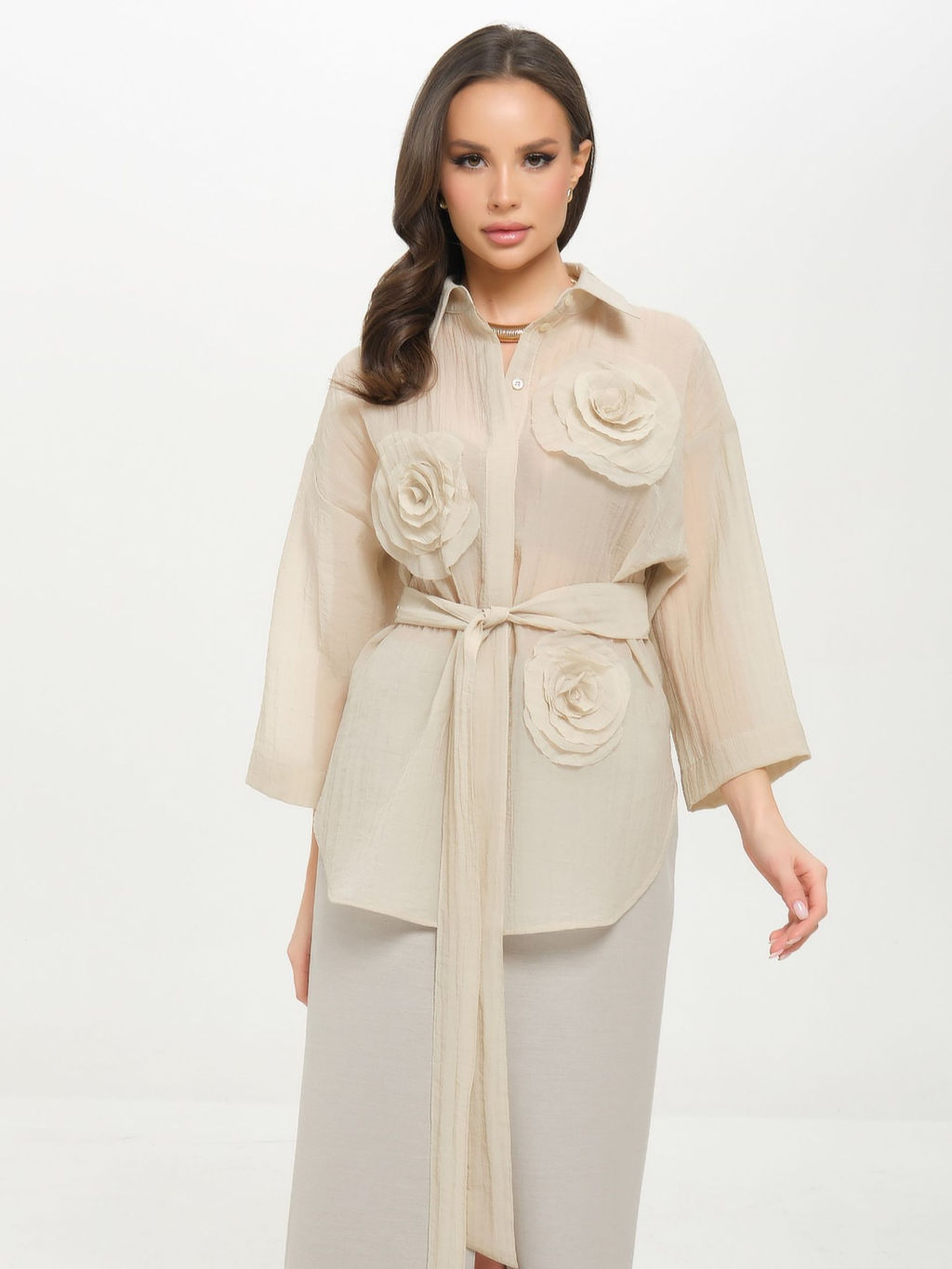 Блузка с поясом