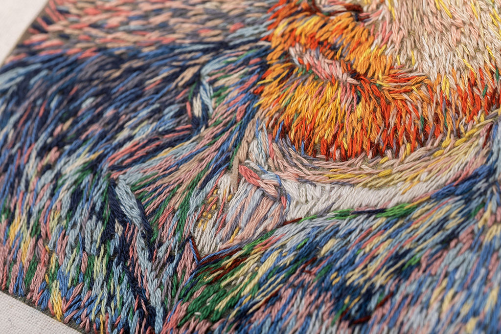 Набор для вышивания PANNA Живая картина MET-JK-2259 Автопортрет в соломенной шляпе 12 х 14.5 см