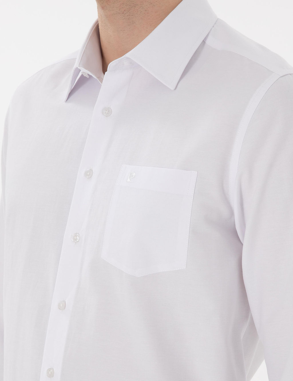 Beyaz Regular Fit Uzun Kollu Basic Cepli G_mlek - Pierre cardin фото 7