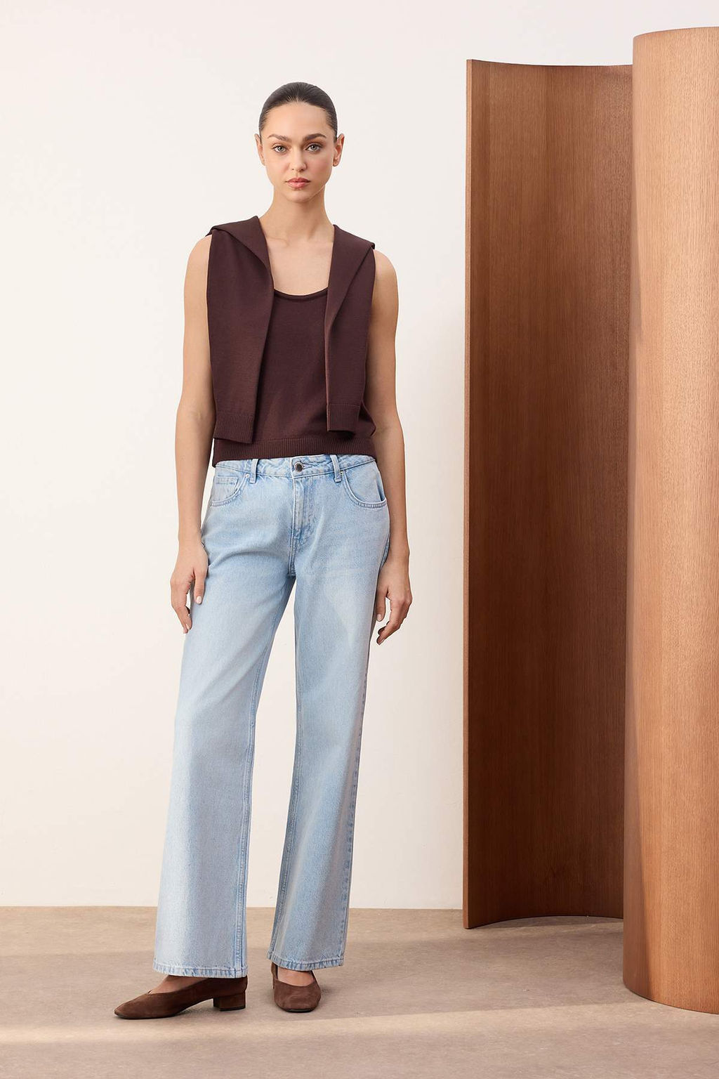 Mavi Dusuk Bel 100% Pamuk Wide Leg Genis Paca Jeans TWOSS26JE00131 - Trendyolmilla фото 5