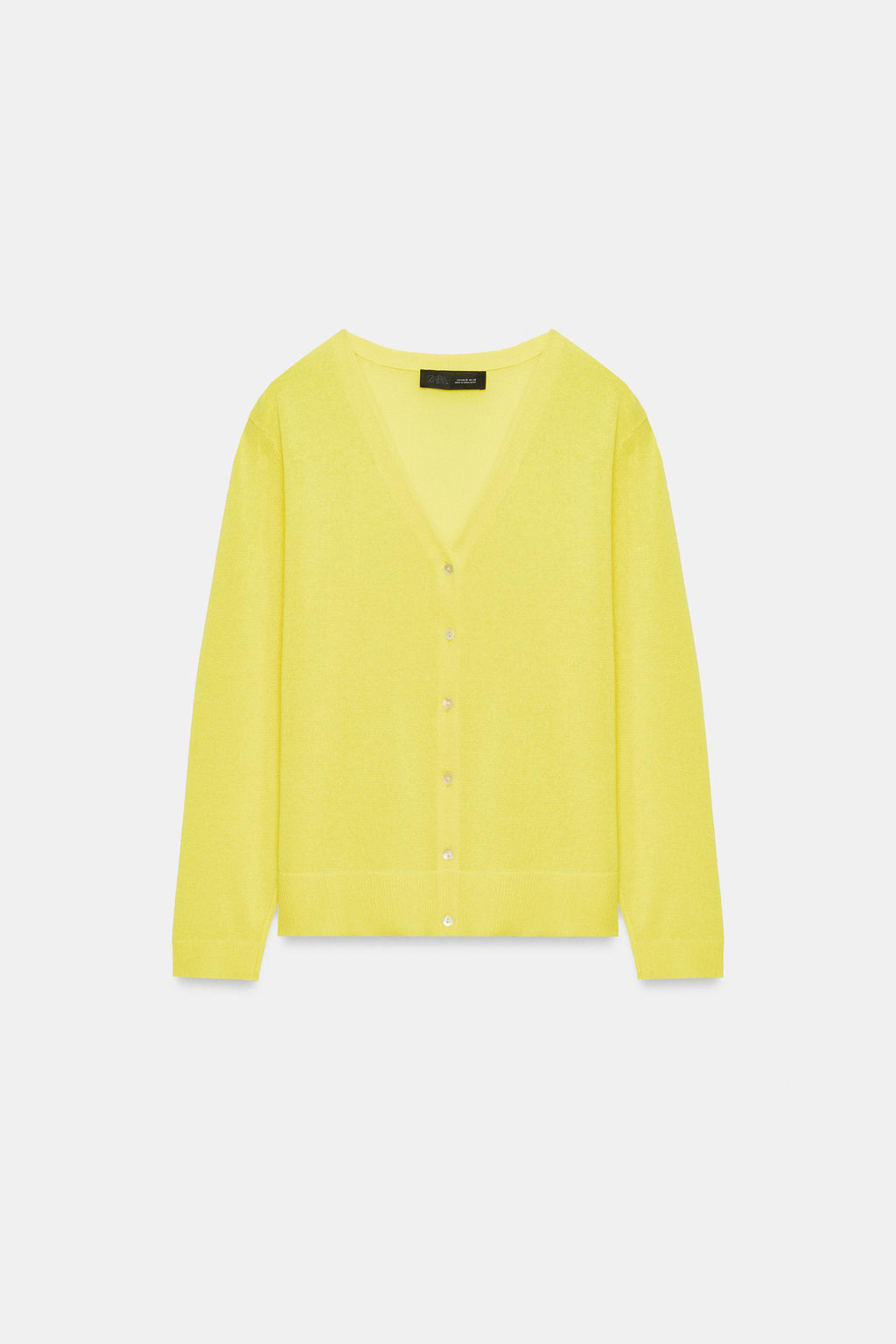 CHAQUETA PUNTO FINO / Amarillo