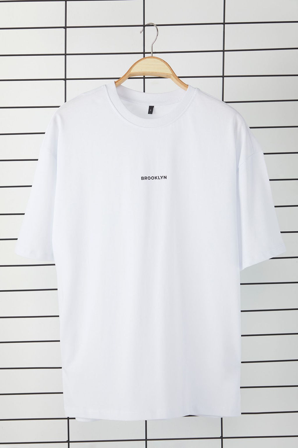 TRENDYOL MAN Beyaz Oversize/Genis Kesim %100 Pamuklu Brooklyn Bask?l? Tok Kumas T-shirt TMNSS25TS00072 - Trendyolmilla фото 3