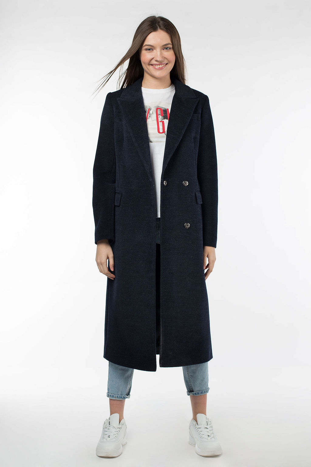 01-09621 Пальто женское демисезонное (пояс) - El podio фото 2