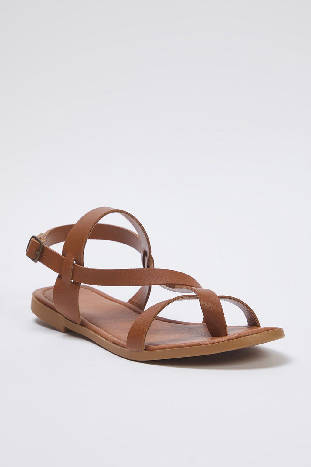 Trendyol Shoes Taba Bilekten Baglamal? Parmak Aras? Kad?n Sandalet TAKSS25SD00019 - Trendyolmilla фото 3