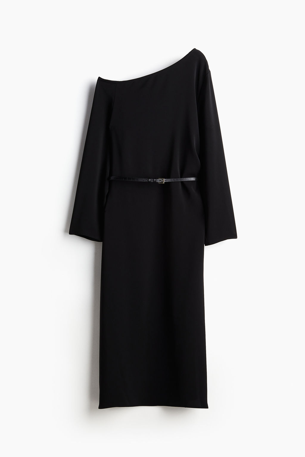 Vestido de un hombro con cinturon - H&m фото 8