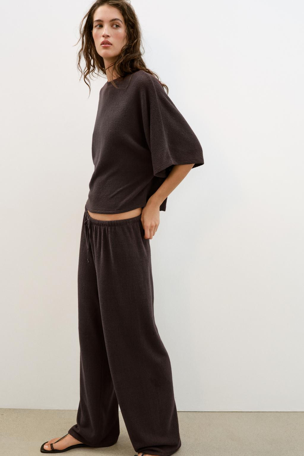 TOP R?STICO MANGA CORTA / Crudo - Zara фото 18