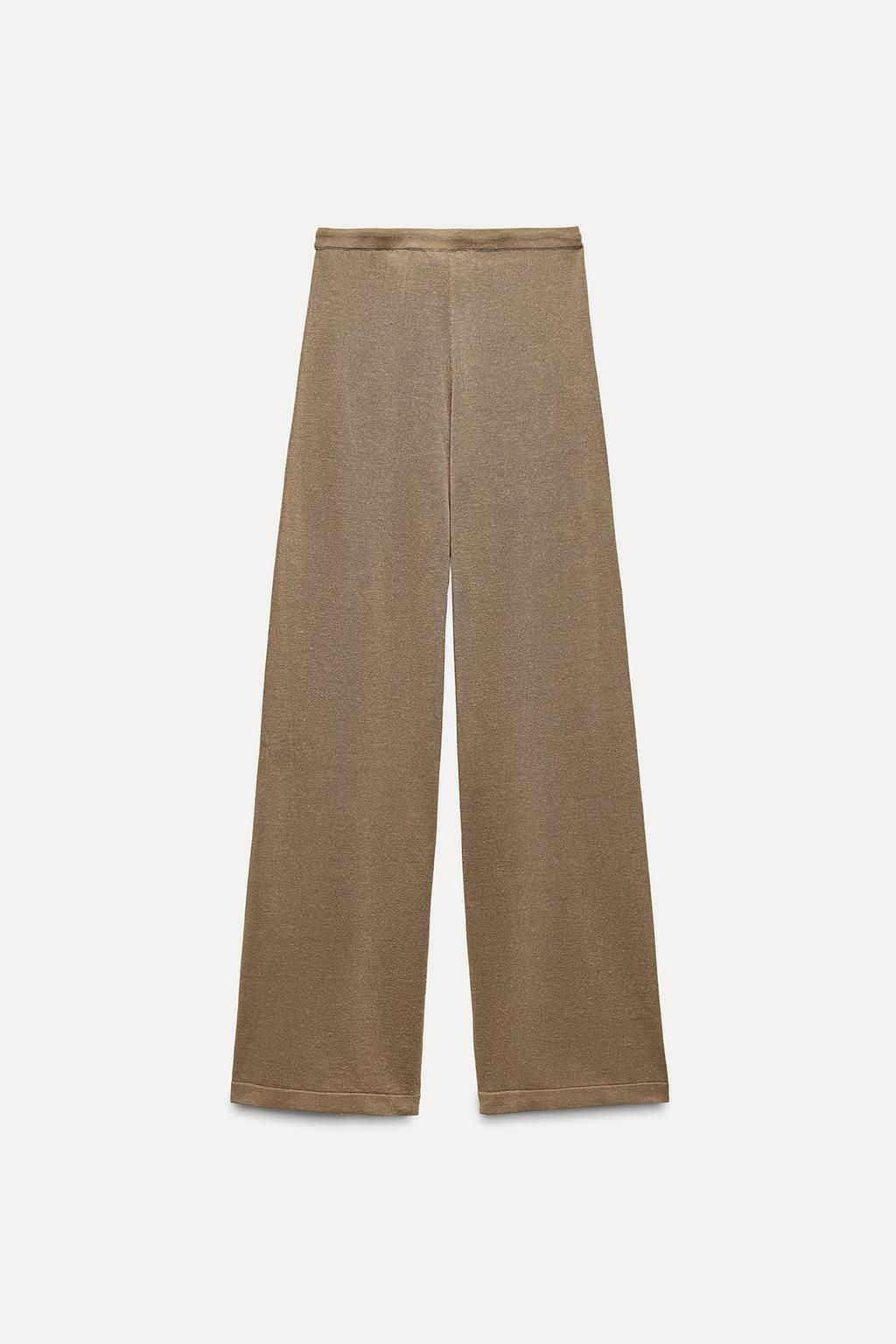WIDE-LEG KNIT TROUSERS - Zara фото 8