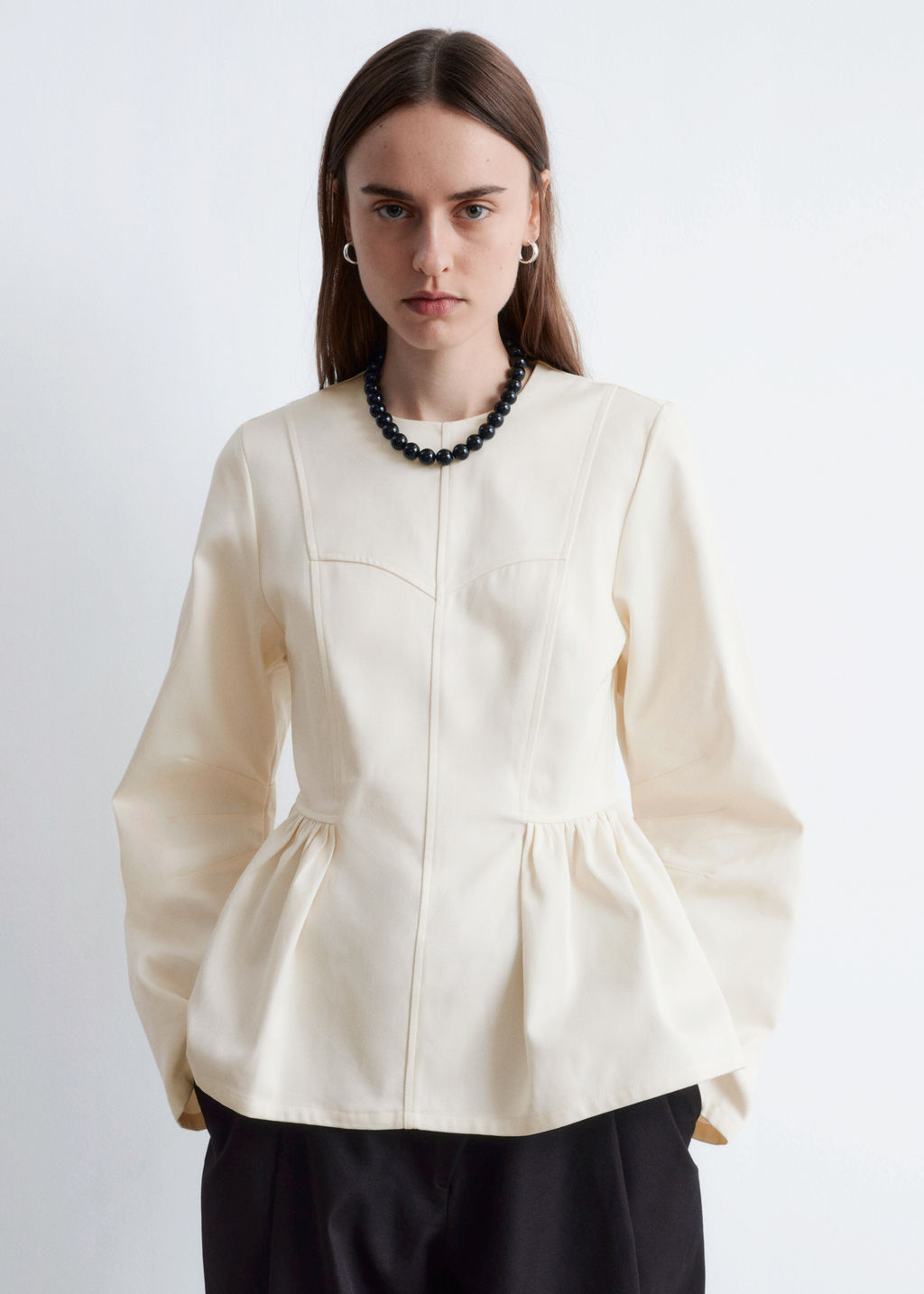 Top peplum de algod?n - H&m фото 3