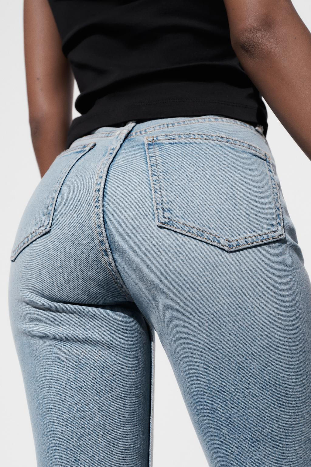 TRF CROPPED FLARE HIGH-WAIST JEANS - Zara фото 34