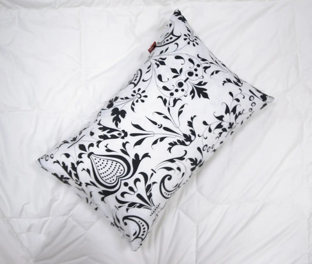 Чехол для подушки 40х60 черно-белый, СНС-4060/черно-белый