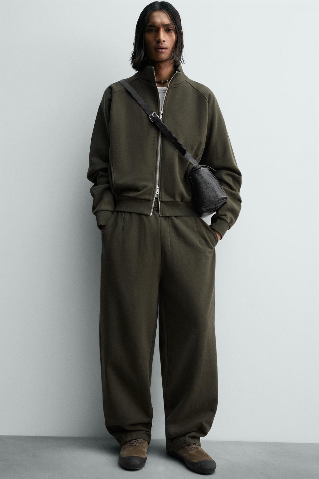 PANTAL?N JOGGER BALLOON FIT LAVADO / Khaki - Zara фото 5