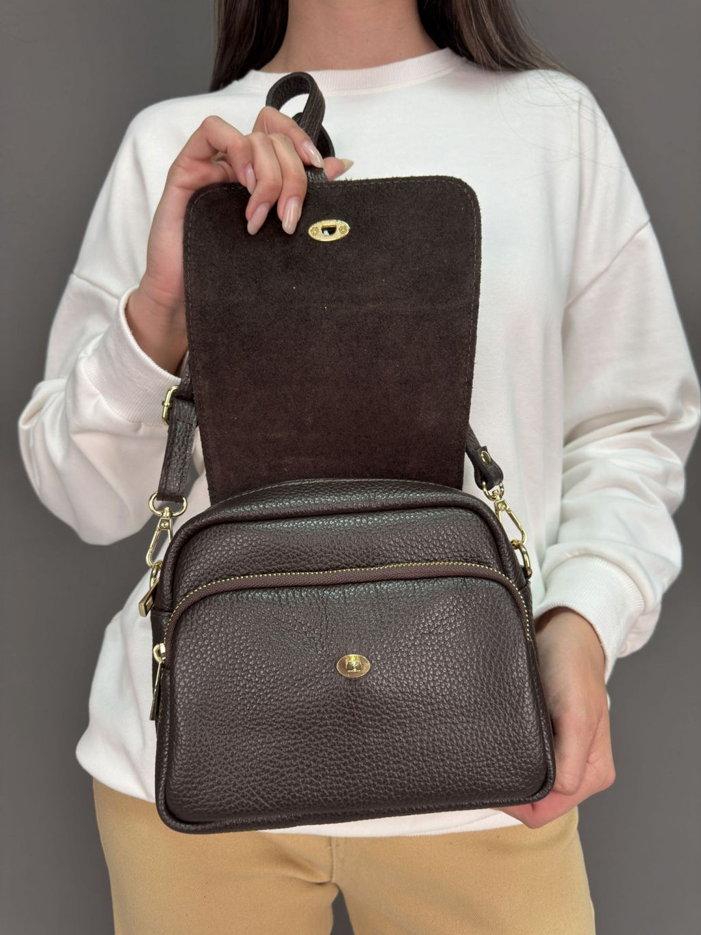 Сумка женская из телячьей кожи