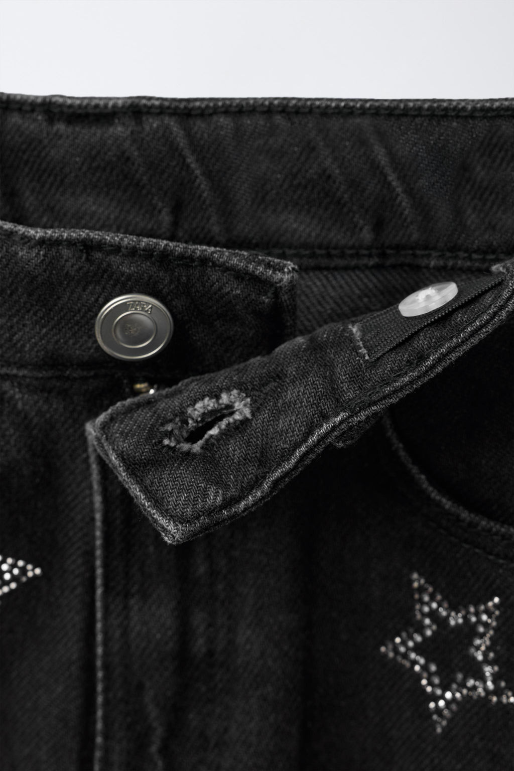 DENIM SKIRT WITH SPARKLY STARS - Zara фото 3