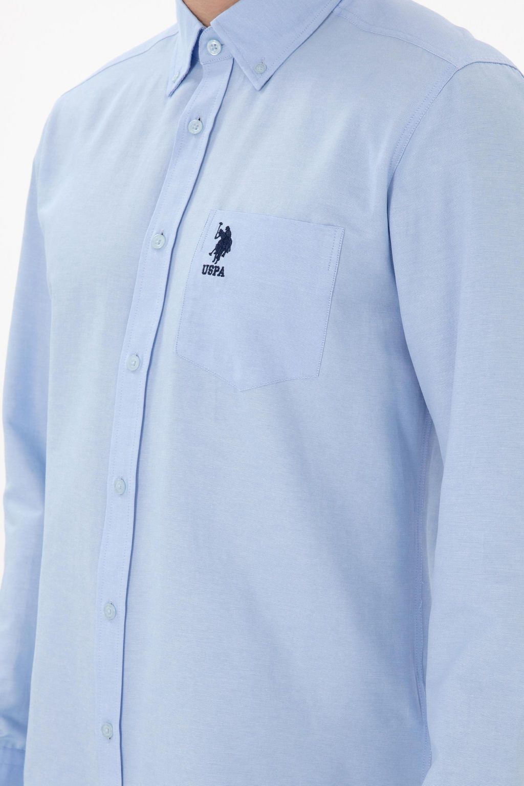 Erkek A__k Mavi Uzun Kollu G_mlek Sepette S_rpriz _ndirim - U.s. polo assn фото 7