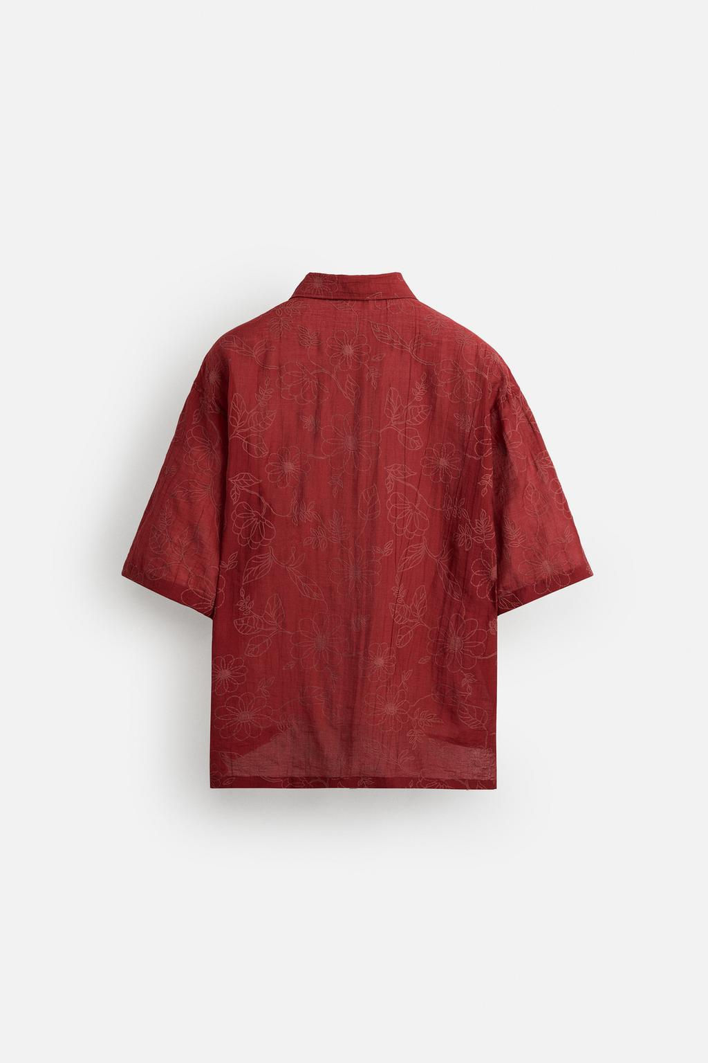 FLORAL TEXTURED SHIRT  OTIS KWAME KYE QUAICOE - Zara фото 8