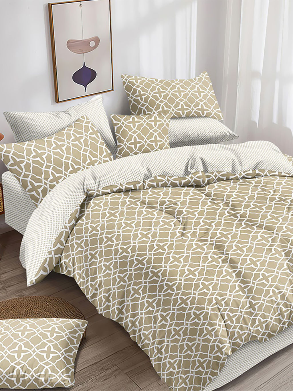 Постельное белье из поплина эксклюзив - Чаровница Евро Мини с Евро простыней (нав. 70х70)