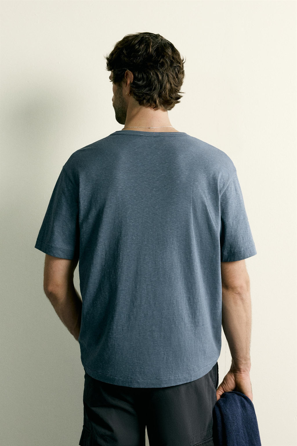 CAMISETA REGULAR FIT LIGHTWEIGHT / Azul medio - Zara фото 3
