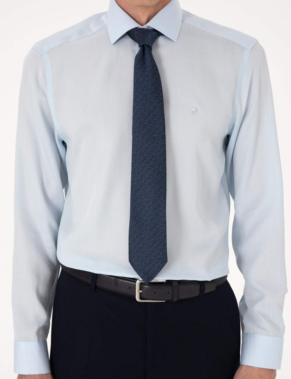 A__k Mavi Slim Fit Uzun Kollu G_mlek - Pierre cardin фото 7