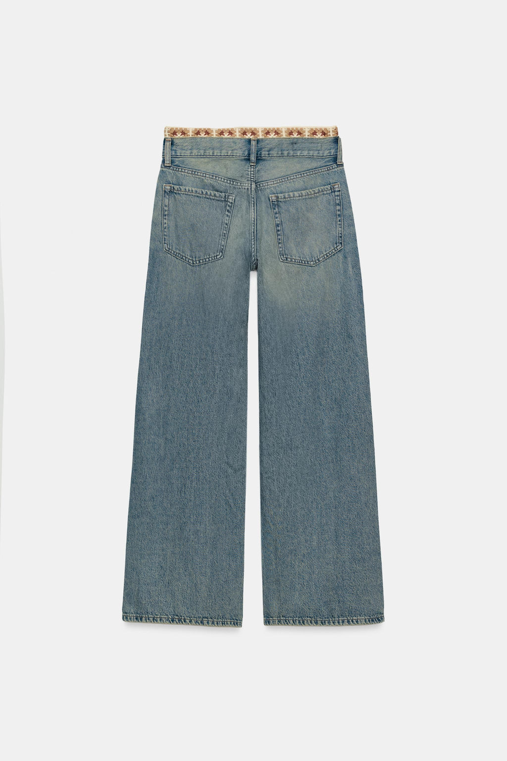 JEANS Z1975 LOOSE FIT TIRO MEDIO COMBINADO CROCHET / Azul medio - Zara фото 8