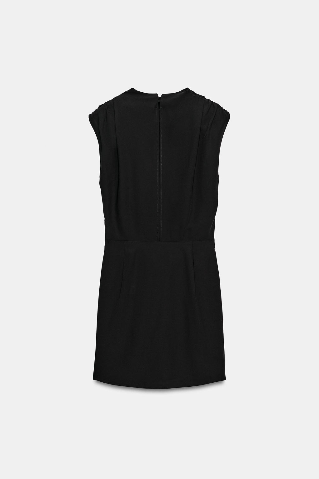 VESTIDO MINI DRAPEADO HOMBRERAS / Negro - Zara фото 10