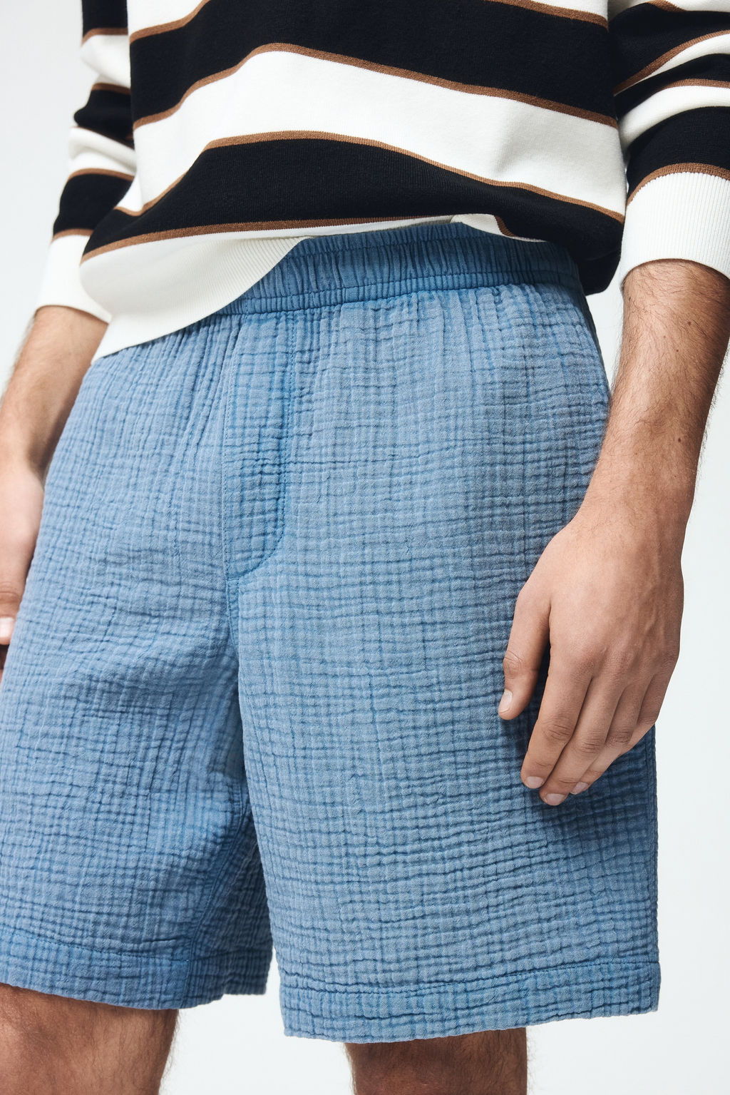 Pantal?n corto en muselina Relaxed Fit - H&m фото 9