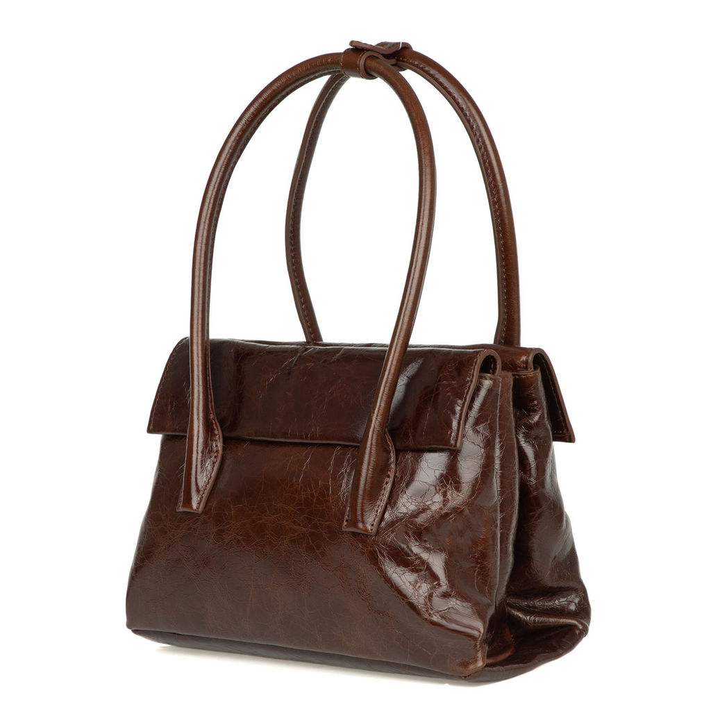 3015 coffee brown, Женская кожаная сумка, Barcelo Biagi