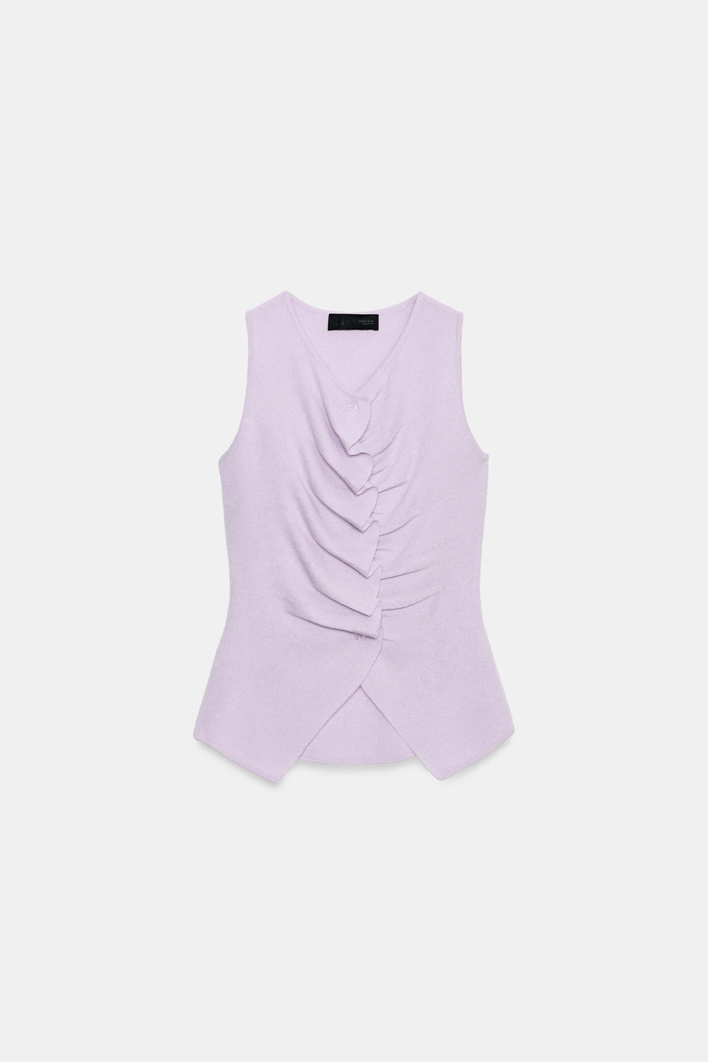 TOP PUNTO FRUNCES / Lila claro
