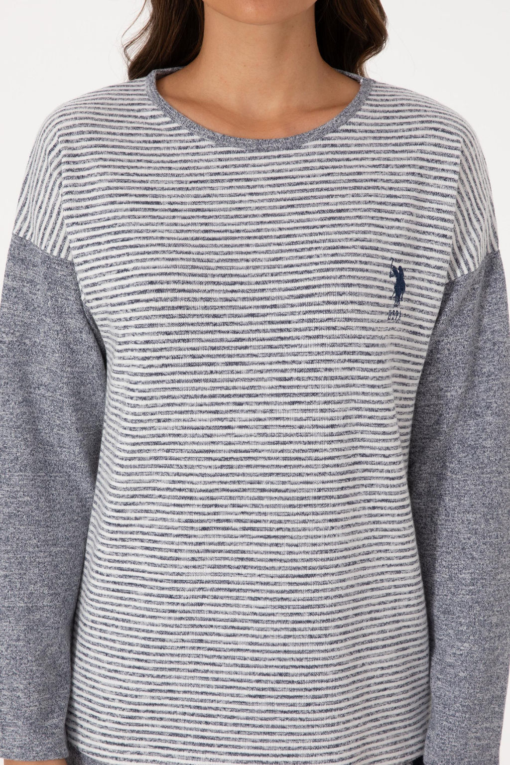Kad_n Gri Melanj Pijama Tak_m_ - U.s. polo assn фото 6