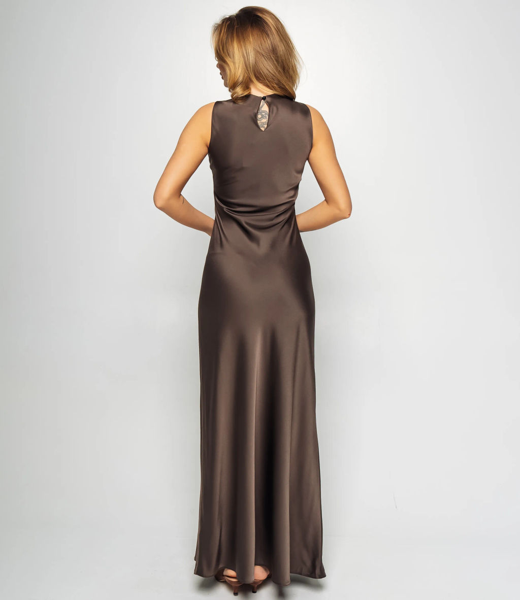 Платье #ОКТ095014, тёмный хаки