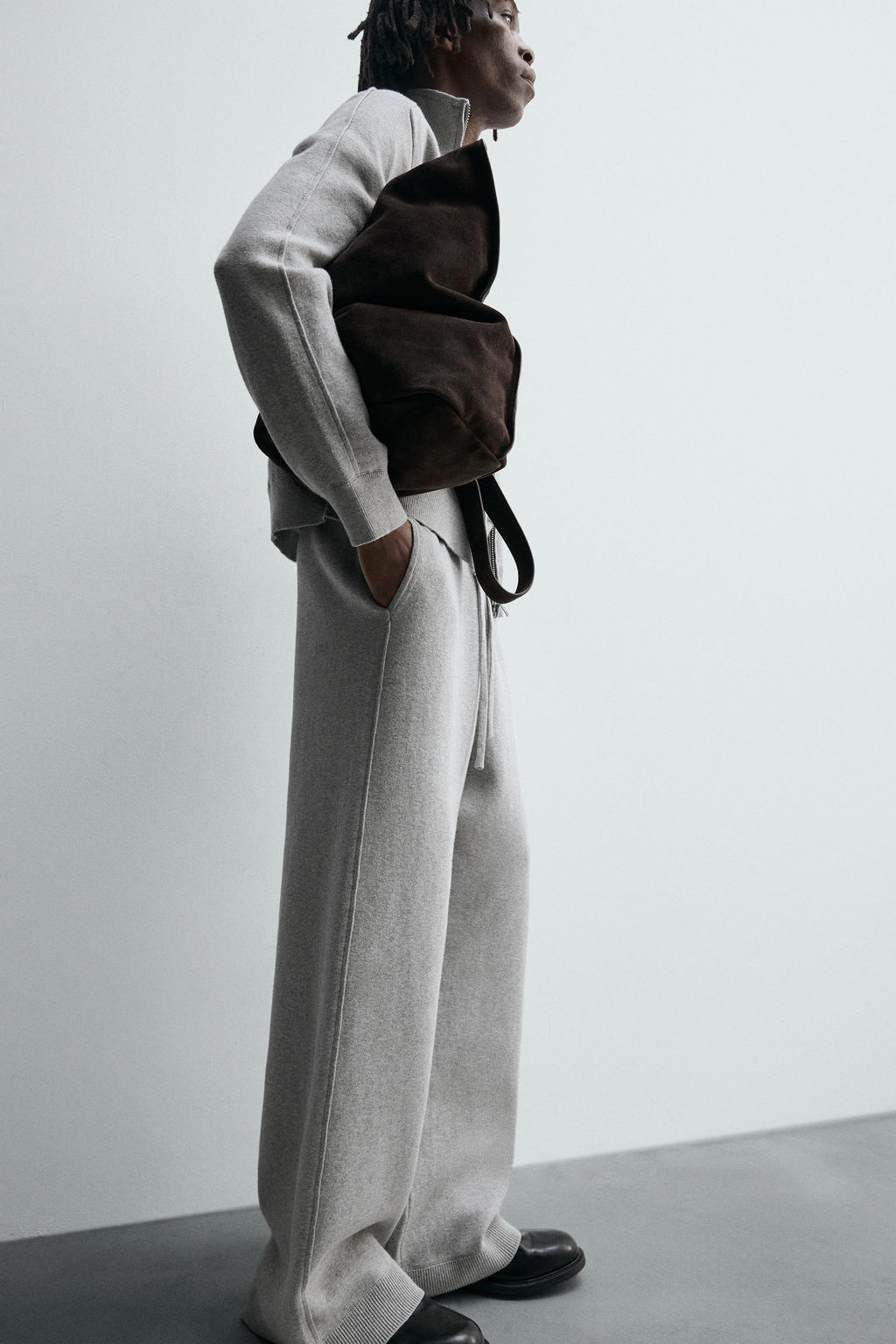 KNITTED WIDE-LEG TROUSERS - Zara фото 6