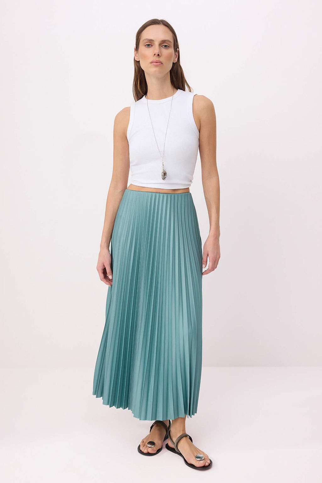 TRENDYOLMILLA Siyah Piliseli Maxi Esnek Orme Etek TWOSS24ET00041  фото 82