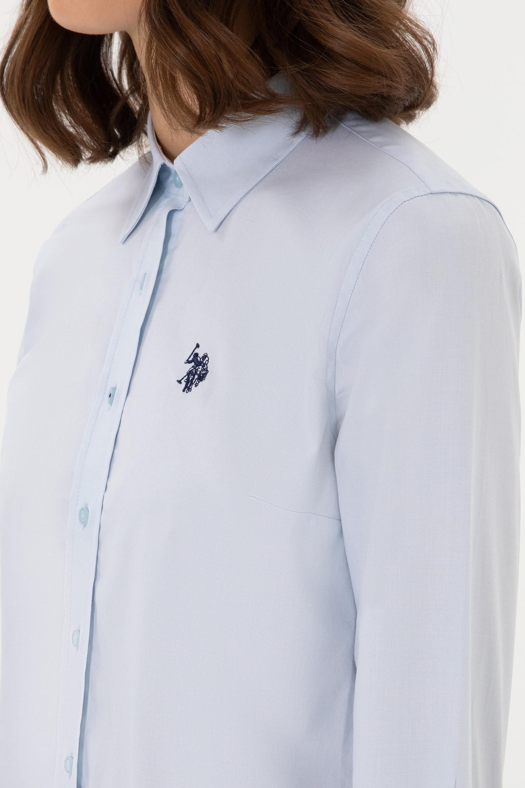 Kad_n A__k Mavi Uzun Kollu Basic G_mlek Sepette S_rpriz _ndirim - U.s. polo assn фото 7