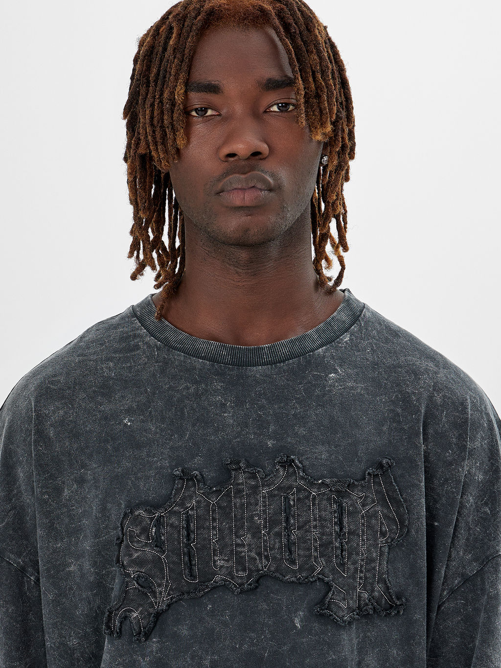 Футболка мужская Mark Formelle Acid Wash серая  фото 4