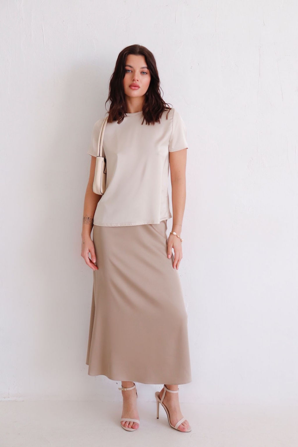 12580 Футболка базовая айвори - Martichelli фото 11