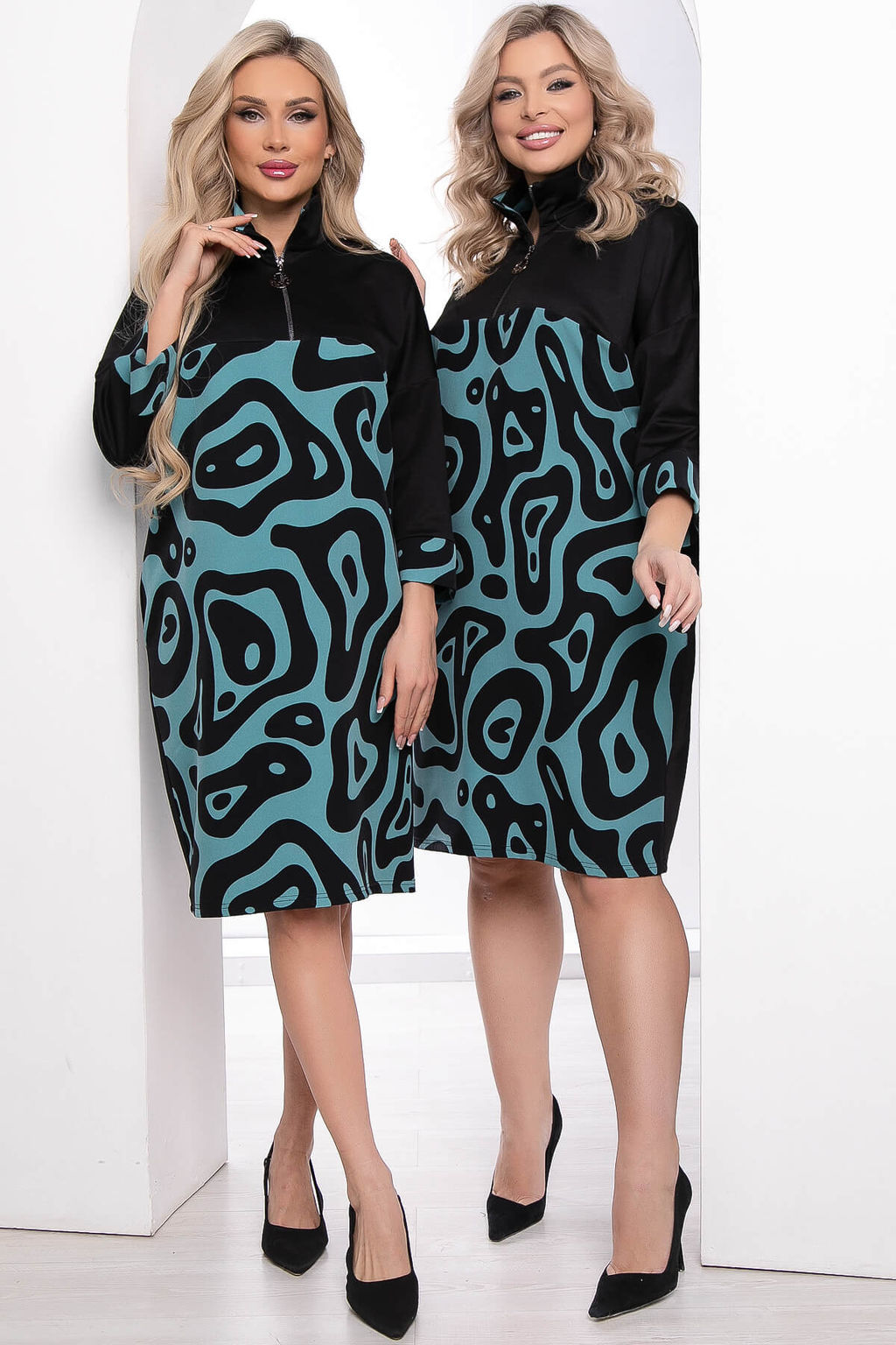 Платье Эксклюзив (бирюза/черное) П8328 - Lt collection фото 6