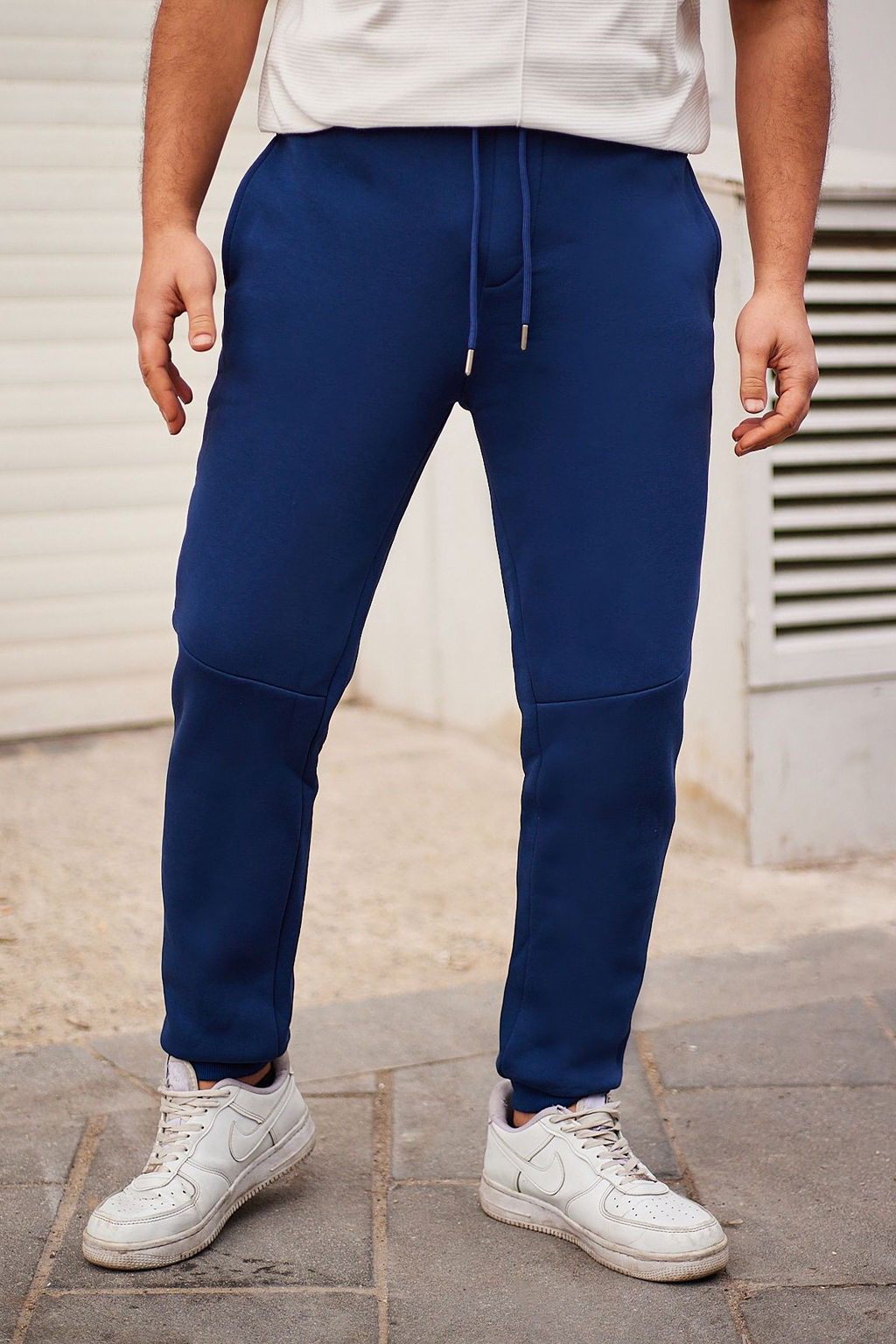 TRENDYOL MAN Indigo Regular/Normal Kesim Dikis Detayl? Kal?n Esofman Alt? TMNAW25EA00002 - Trendyolmilla фото 8