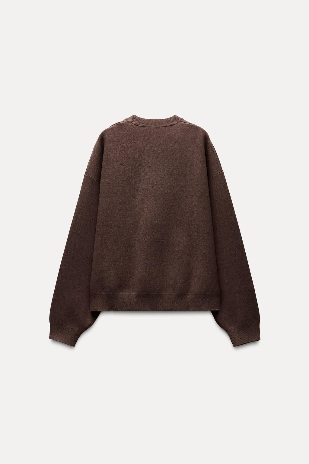 PLAIN KNIT SWEATSHIRT - Zara фото 2