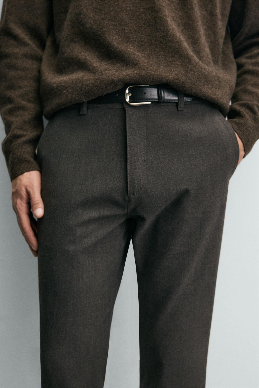 PANTAL?N CHINO ESTRUCTURA CONFORT / Marr?n vigor? - Zara фото 6