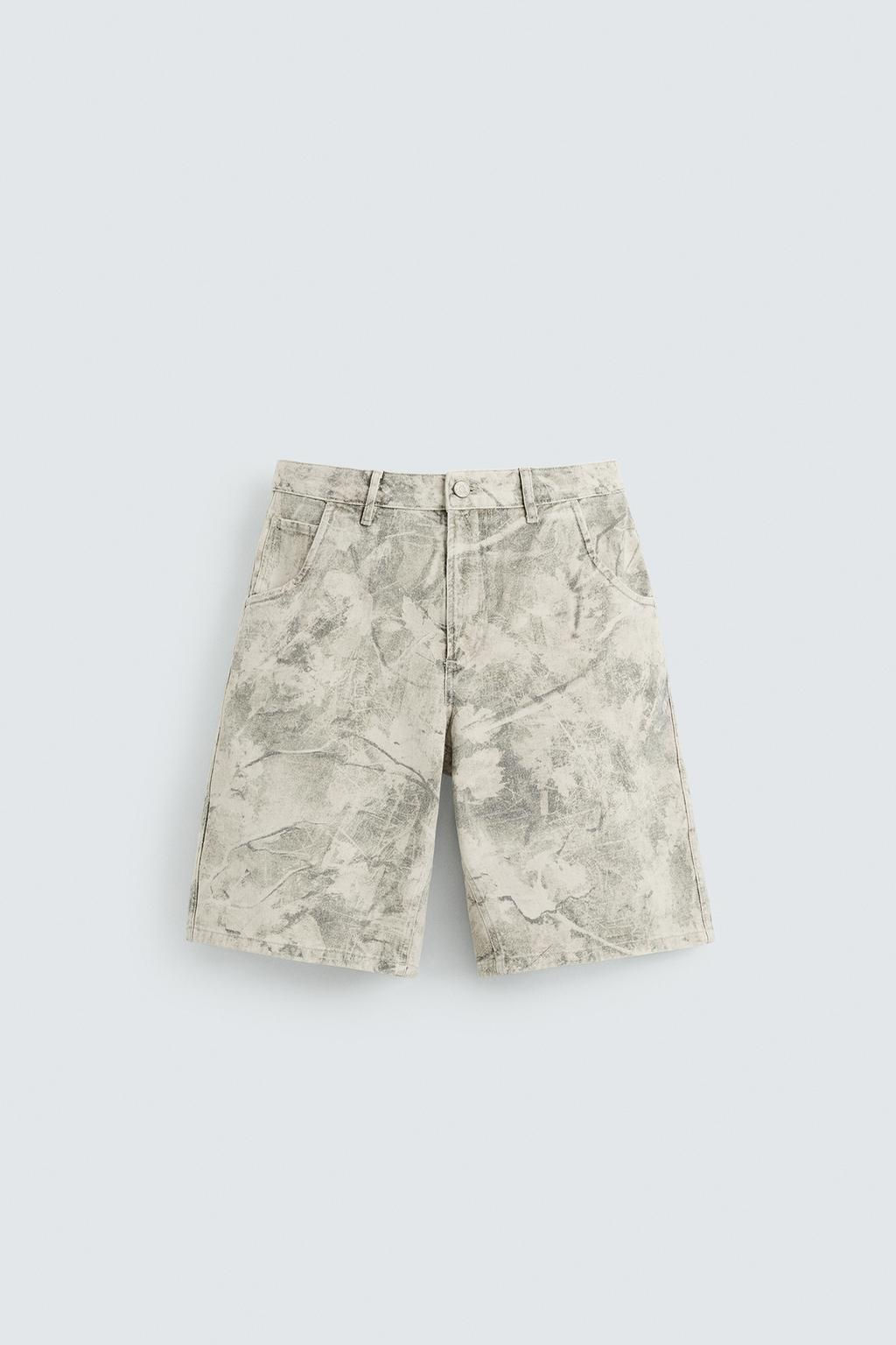 ABSTRACT PRINT RELAXED FIT BERMUDA SHORTS - Zara фото 10