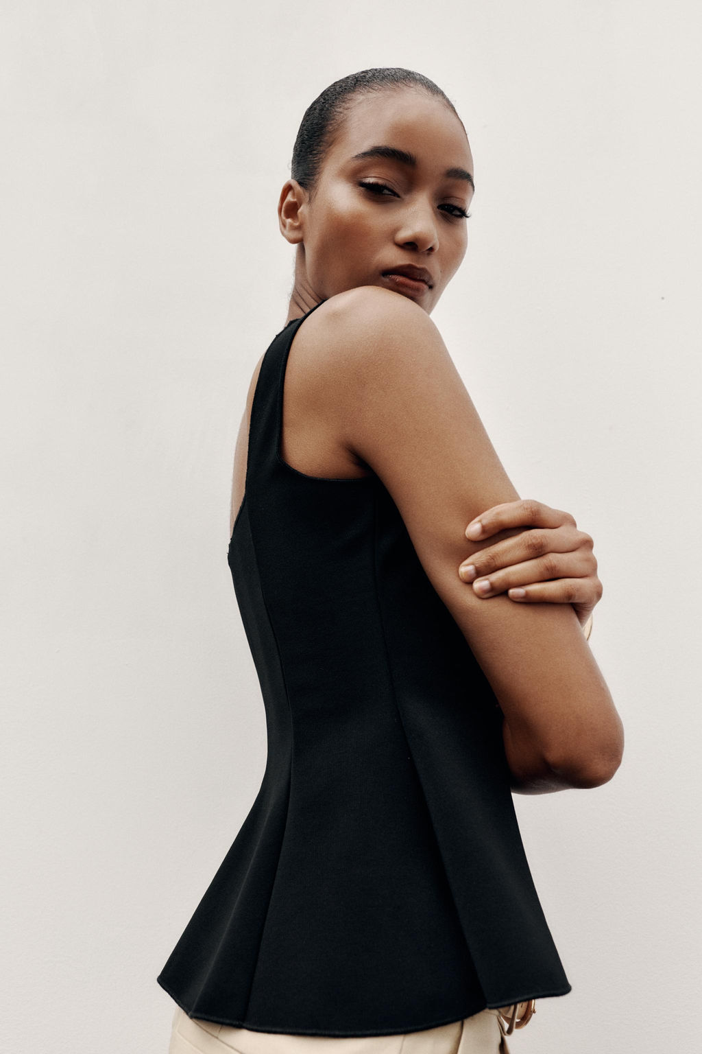 STRETCH PEPLUM WAISTCOAT TOP - Zara фото 4