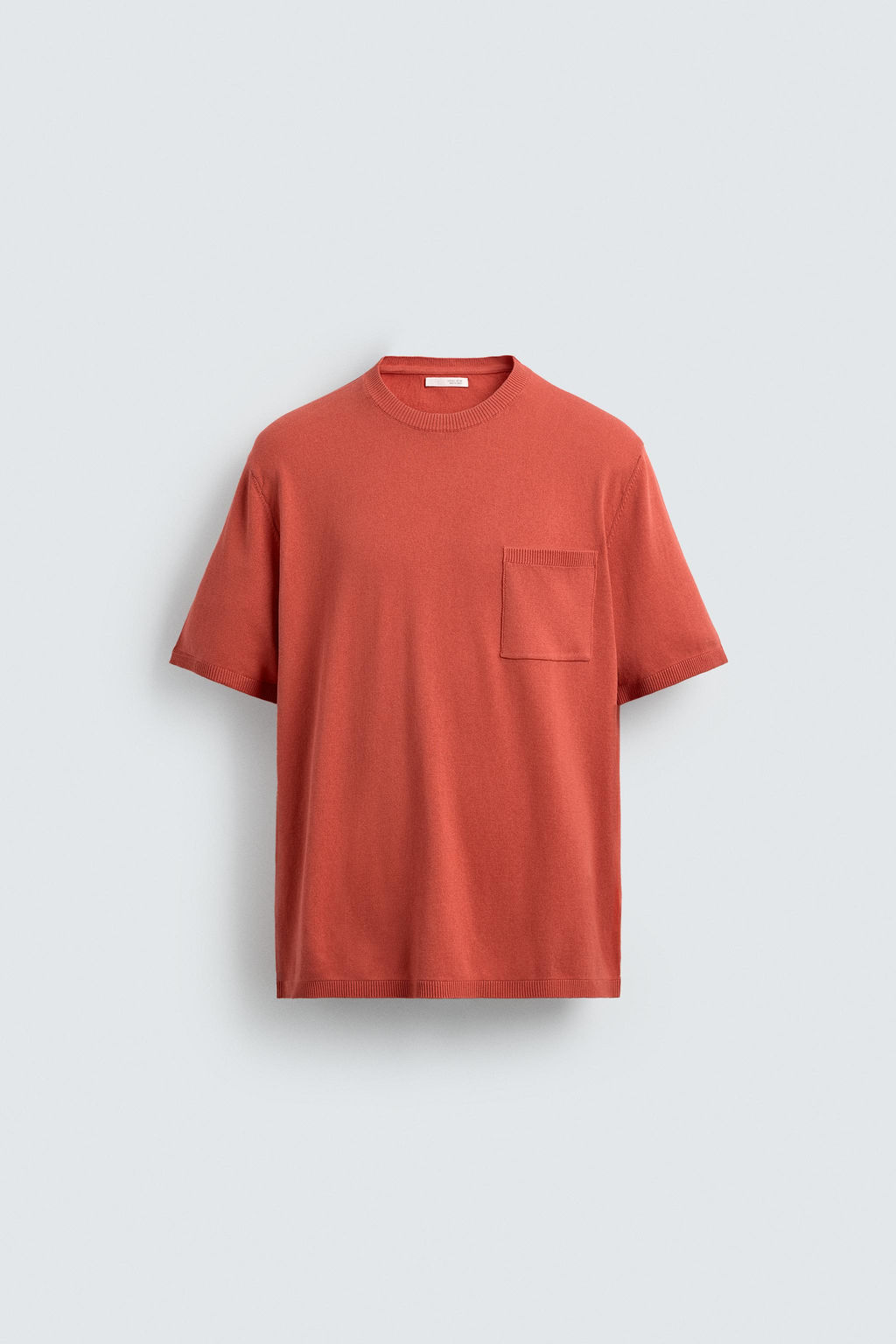 CAMISET PUNTO REGULAR FIT ALGOD?N / Rojo - Zara фото 7