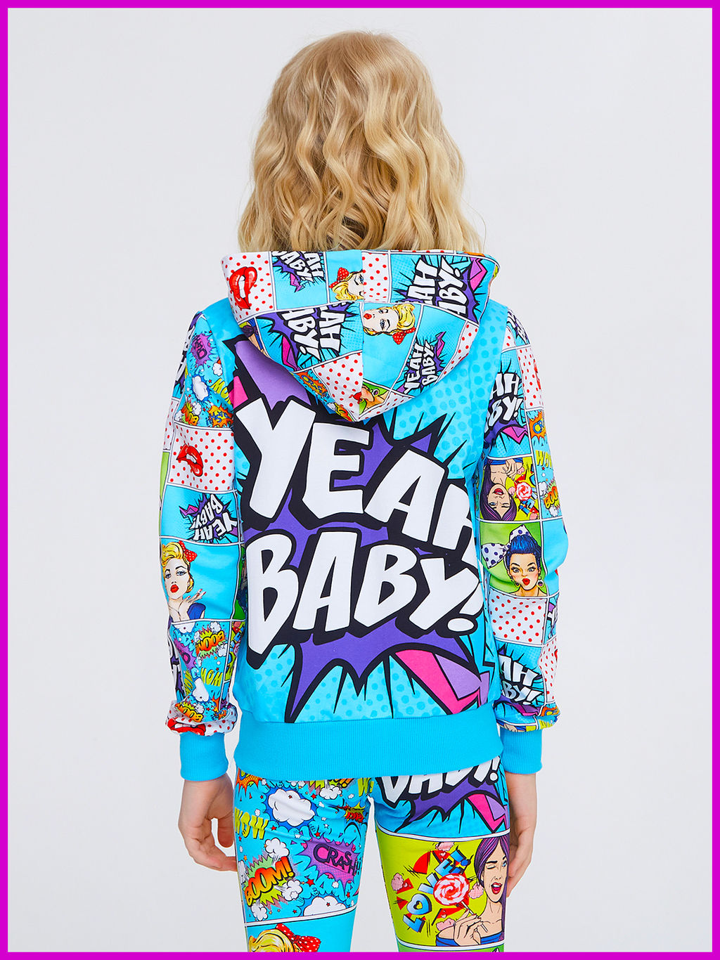 Толстовка "Поп-Арт",морская волна