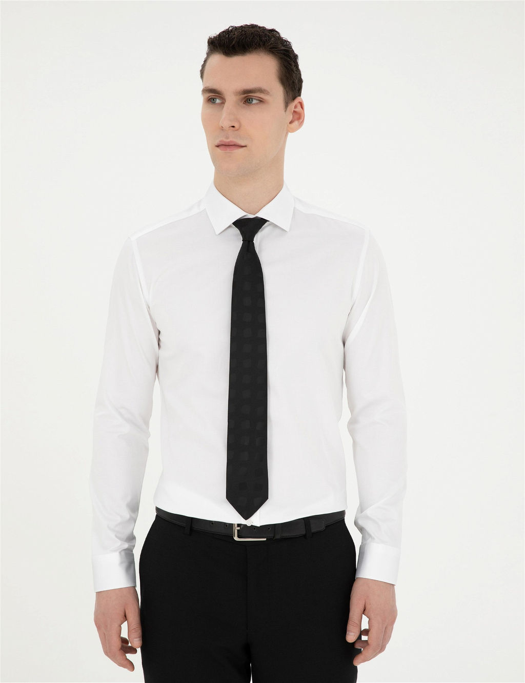 Beyaz Ex. Slim Fit Uzun Kollu Basic G_mlek